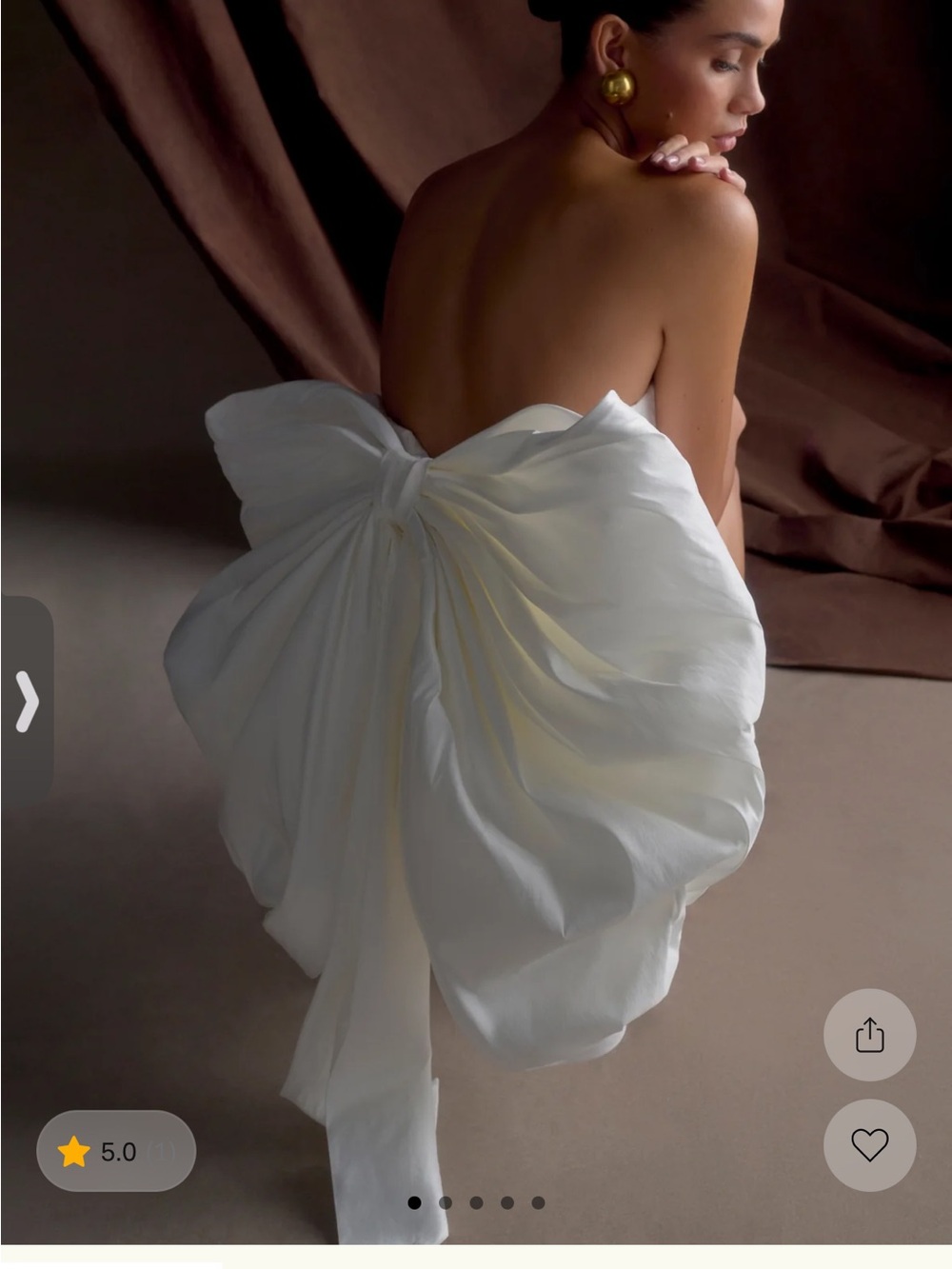 Meshki White Strapless Sweetheart Mini Dress - Picture 2 of 5